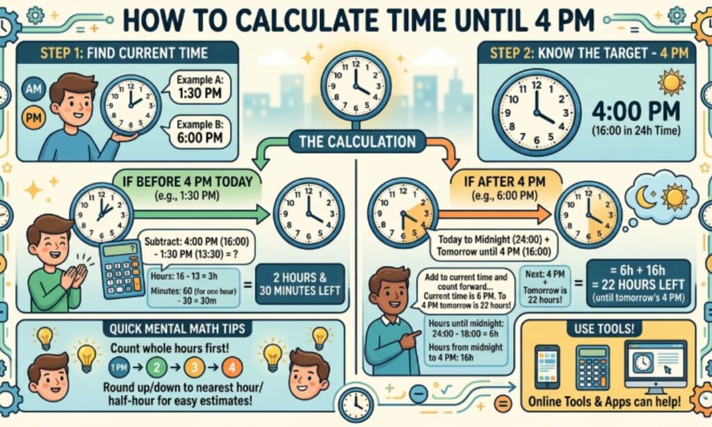 _ How to Calculate Time Until 4PM