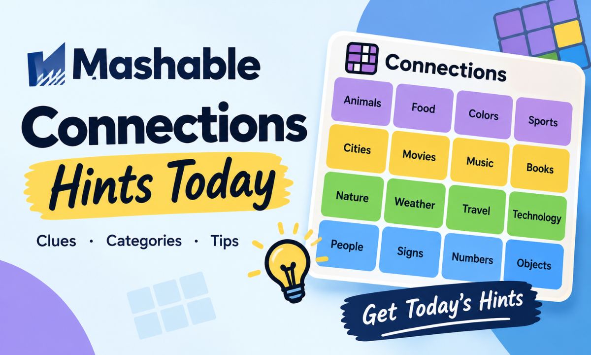Mashable Connections Hints Today Clues, Categories and Puzzle Tips