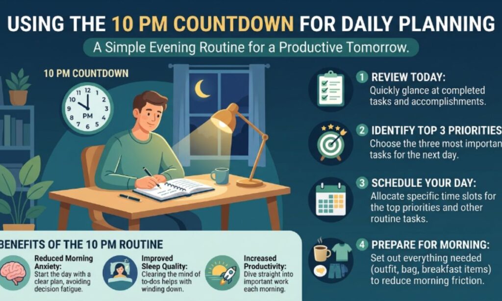 Using the 10 PM Countdown for Daily Planning